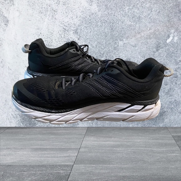 Hoka One One Clifton 6 Black White Women Running Shoes 1102873 BWHT Size 7.5 - Picture 14 of 16